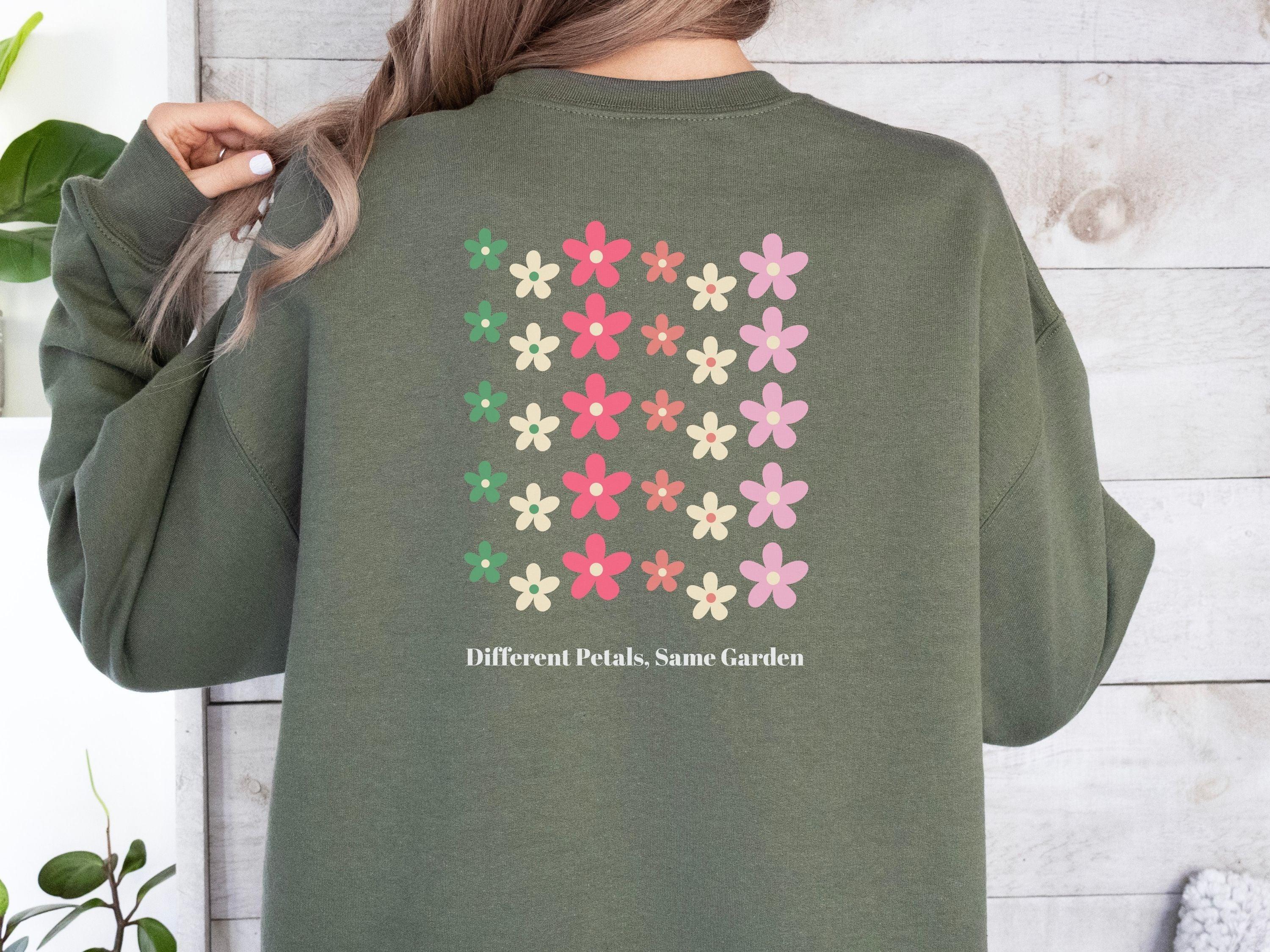Different Petals Same Garden Sweatshirt-Neurodiversity, ADHD & Autism Awareness & Acceptance Sweatshirt by Daily Bloom