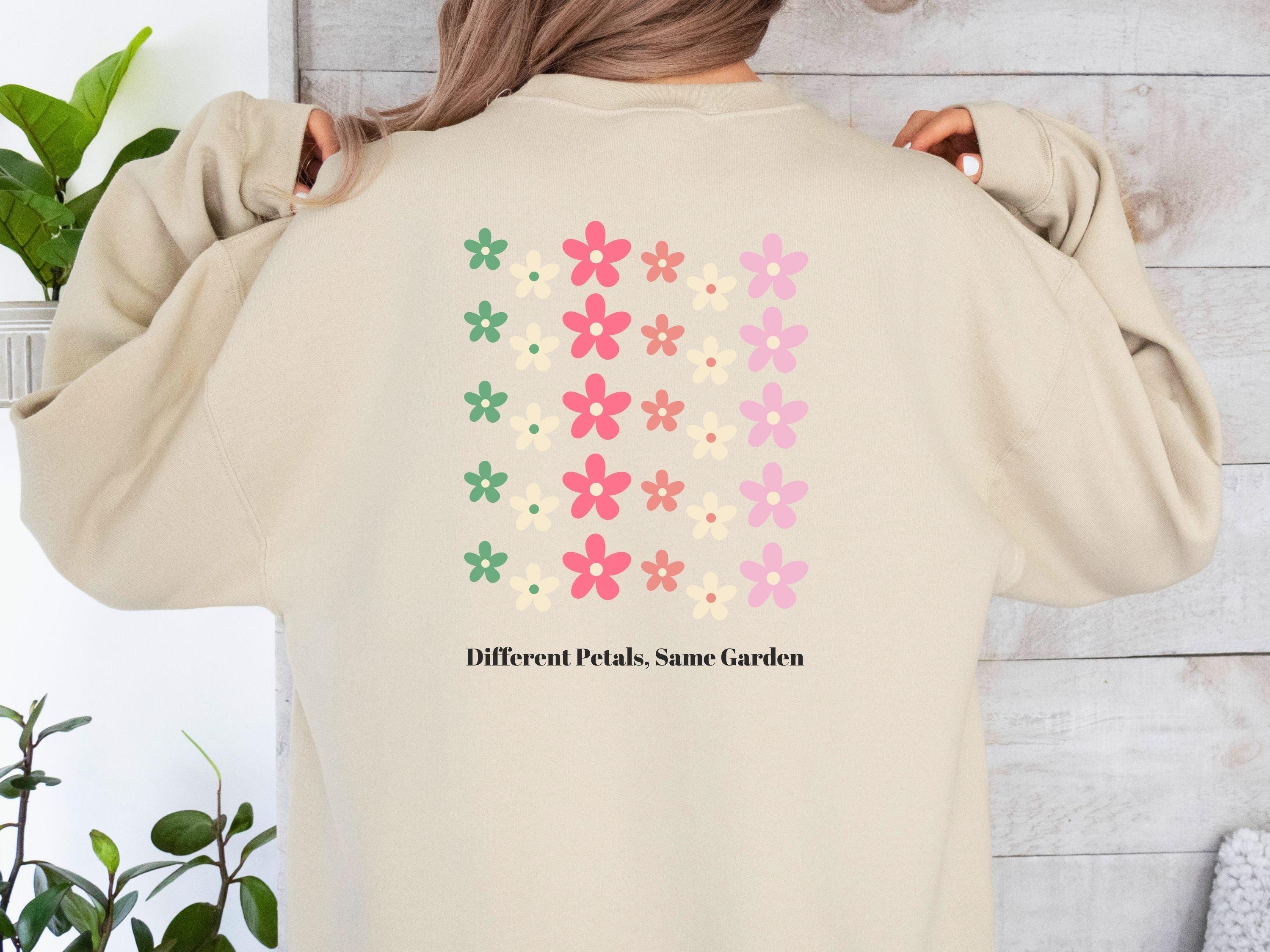 Different Petals Same Garden Sweatshirt-Neurodiversity, ADHD & Autism Awareness & Acceptance Sweatshirt by Daily Bloom