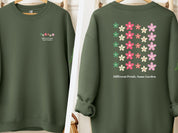 Different Petals Same Garden Sweatshirt-Military Green-Neurodiversity, ADHD & Autism Awareness & Acceptance Sweatshirt by Daily Bloom