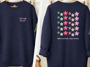Different Petals Same Garden Sweatshirt-Navy-Neurodiversity, ADHD & Autism Awareness & Acceptance Sweatshirt by Daily Bloom