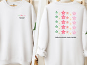Different Petals Same Garden Sweatshirt-White-Neurodiversity, ADHD & Autism Awareness & Acceptance Sweatshirt by Daily Bloom