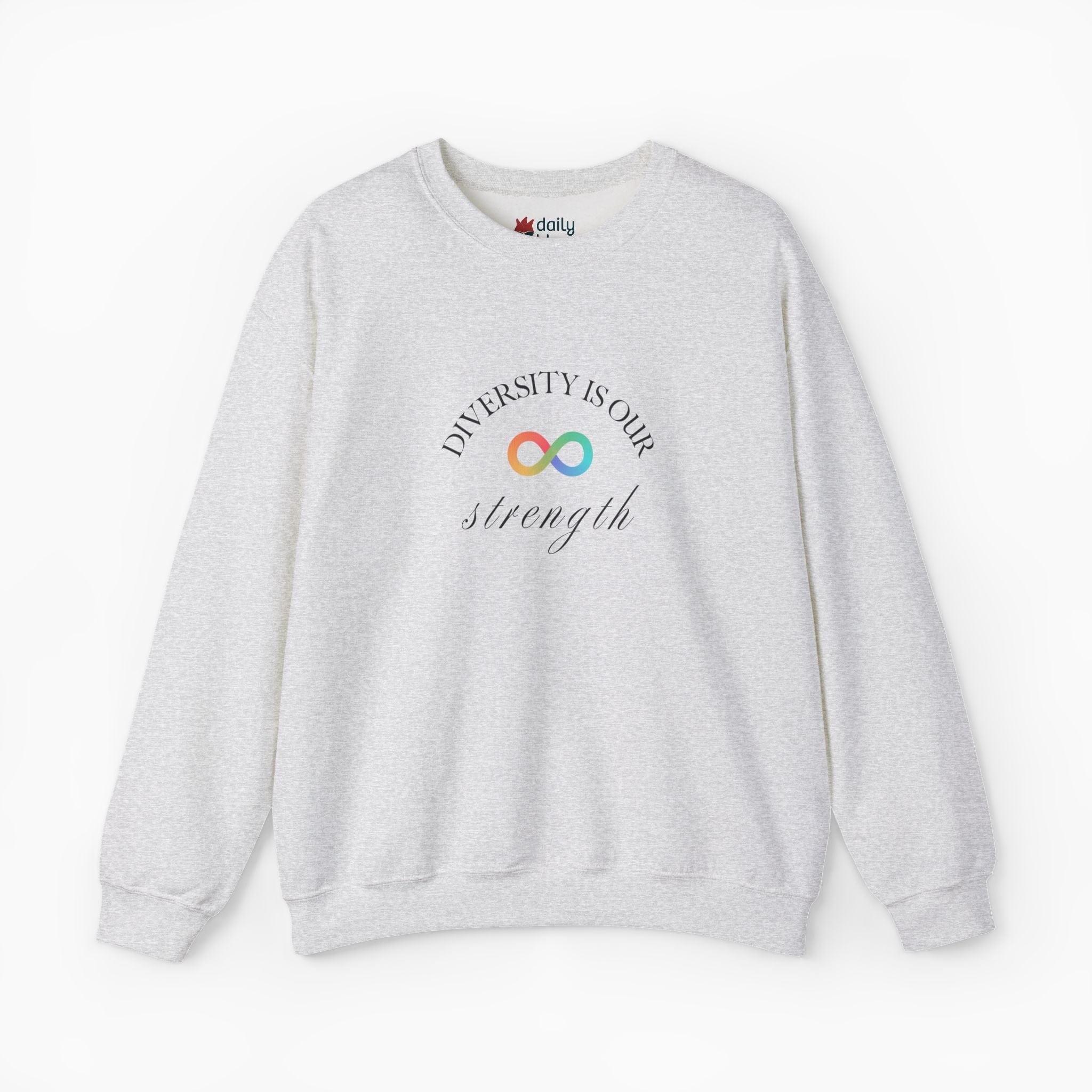 Autism Sweatshirt By Daily Bloom Diversity Is Our Strength Sweatshirt Ash / S