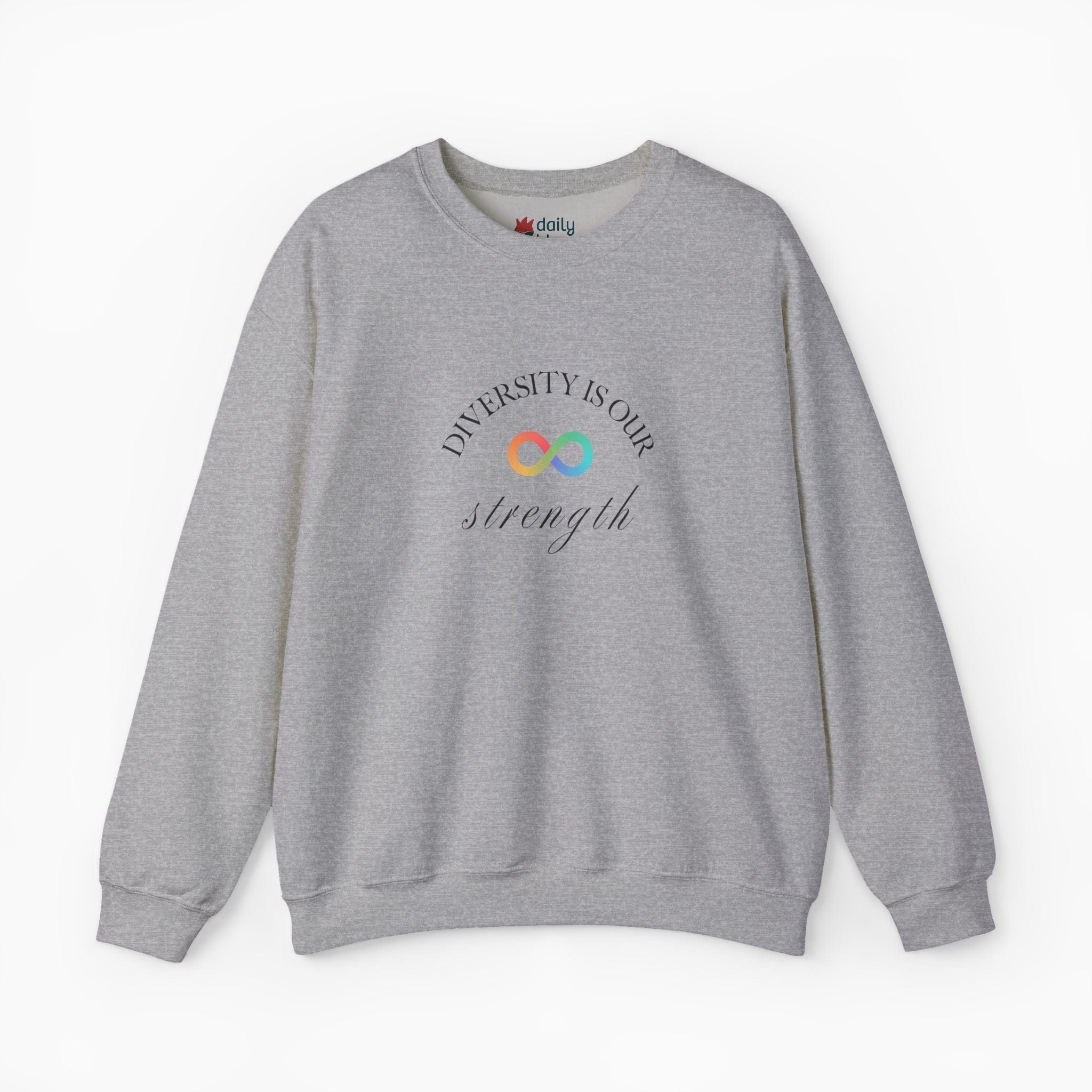 Autism Sweatshirt By Daily Bloom Diversity Is Our Strength Sweatshirt Sport Grey / S