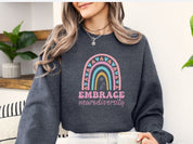Embrace Neurodiversity Sweatshirt-Neurodiversity, ADHD & Autism Awareness & Acceptance Sweatshirt by Daily Bloom