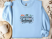 Everyone Belongs Sweatshirt-Light Blue-Neurodiversity, ADHD & Autism Awareness & Acceptance Sweatshirt by Daily Bloom
