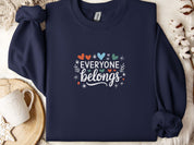 Everyone Belongs Sweatshirt-Navy-Neurodiversity, ADHD & Autism Awareness & Acceptance Sweatshirt by Daily Bloom