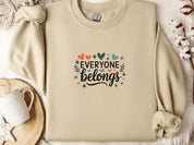 Everyone Belongs Sweatshirt-Sand-Neurodiversity, ADHD & Autism Awareness & Acceptance Sweatshirt by Daily Bloom
