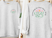 Growing in Our Own Way Sweatshirt-Ash-Neurodiversity, ADHD & Autism Awareness & Acceptance Sweatshirt by Daily Bloom