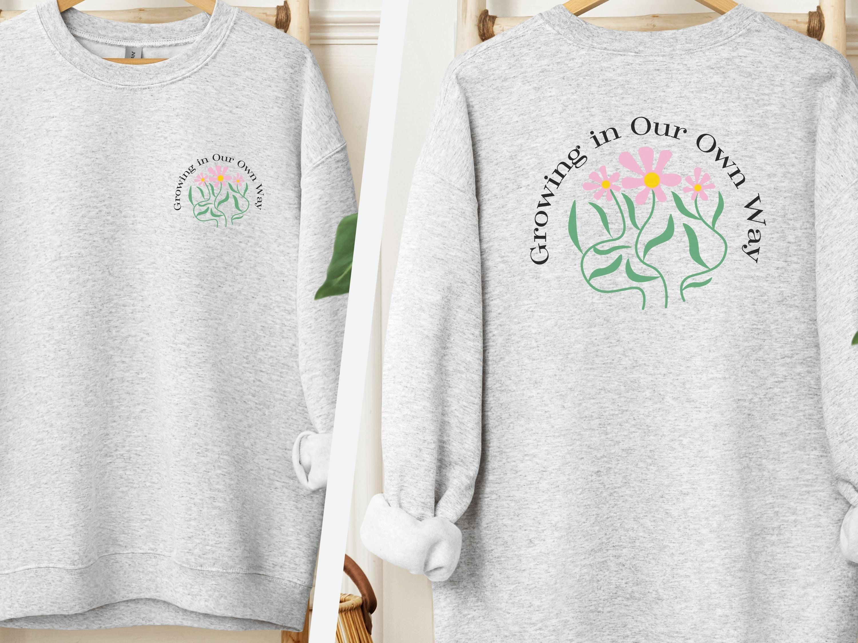 Growing in Our Own Way Sweatshirt-Ash-Neurodiversity, ADHD & Autism Awareness & Acceptance Sweatshirt by Daily Bloom