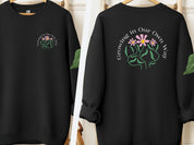 Growing in Our Own Way Sweatshirt-Black-Neurodiversity, ADHD & Autism Awareness & Acceptance Sweatshirt by Daily Bloom