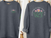 Growing in Our Own Way Sweatshirt-Dark Heather-Neurodiversity, ADHD & Autism Awareness & Acceptance Sweatshirt by Daily Bloom