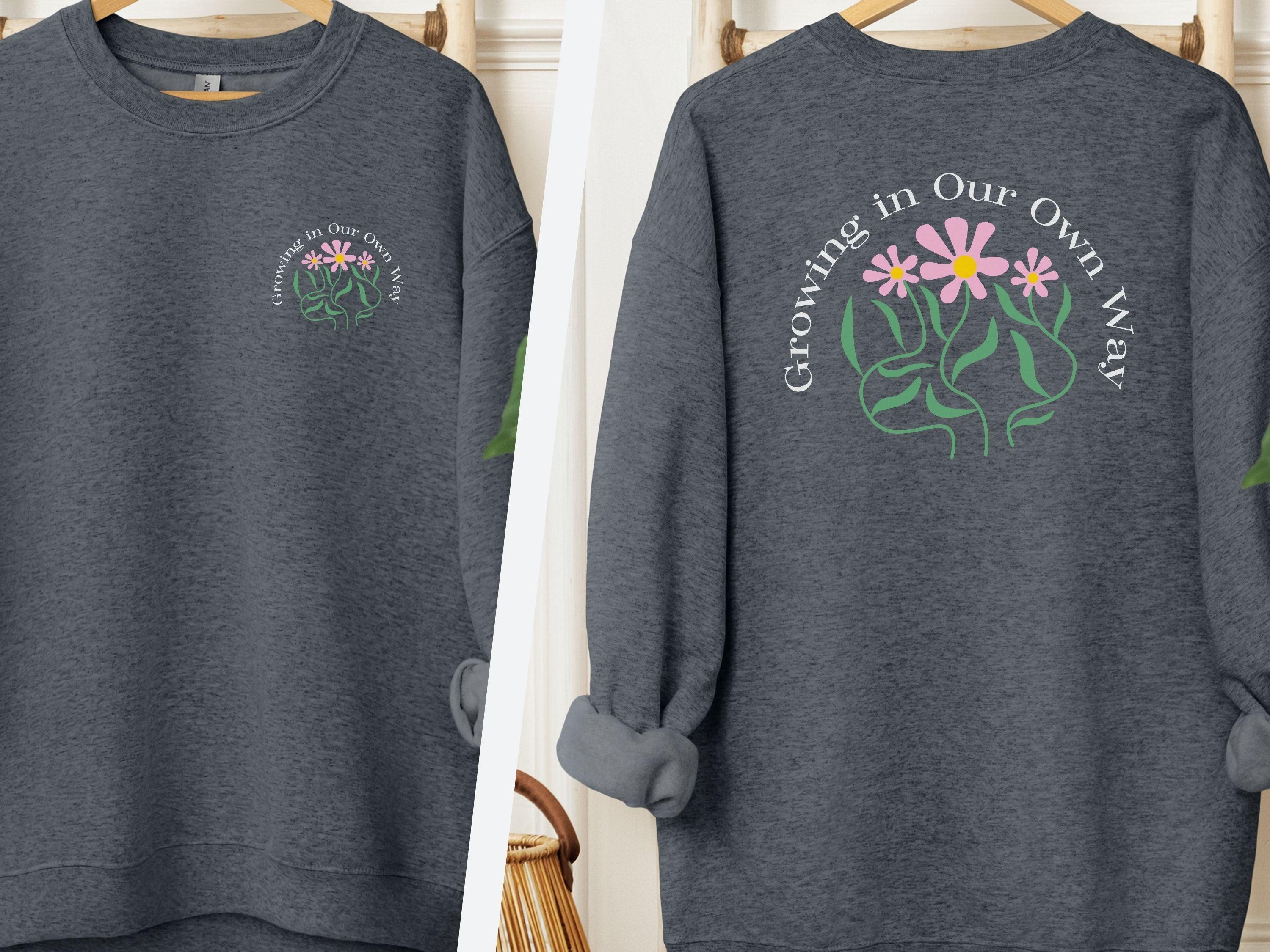 Growing in Our Own Way Sweatshirt-Dark Heather-Neurodiversity, ADHD & Autism Awareness & Acceptance Sweatshirt by Daily Bloom