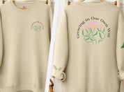Growing in Our Own Way Sweatshirt-Sand-Neurodiversity, ADHD & Autism Awareness & Acceptance Sweatshirt by Daily Bloom