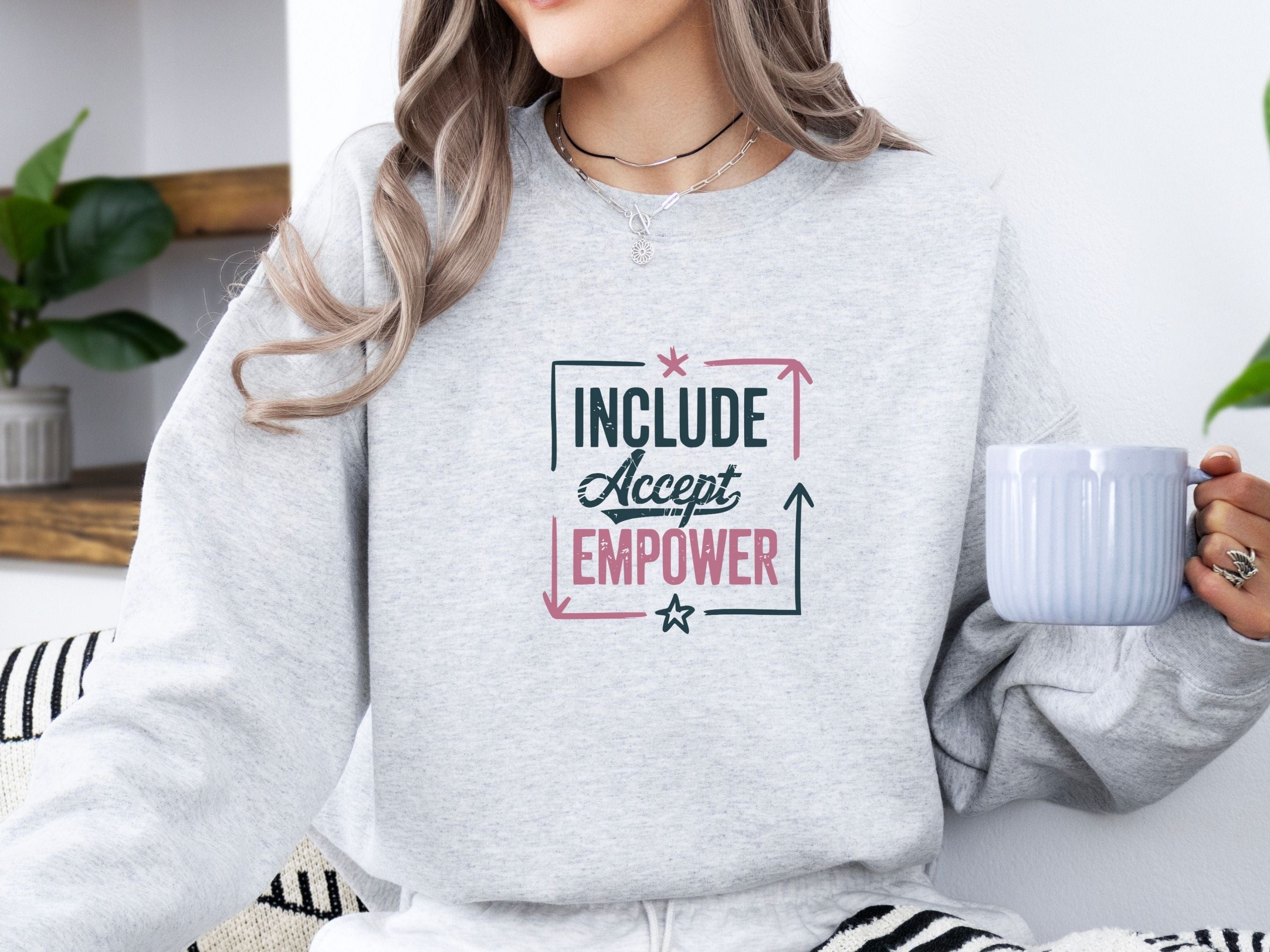 Include Accept Empower Sweatshirt-Neurodiversity, ADHD & Autism Awareness & Acceptance Sweatshirt by Daily Bloom