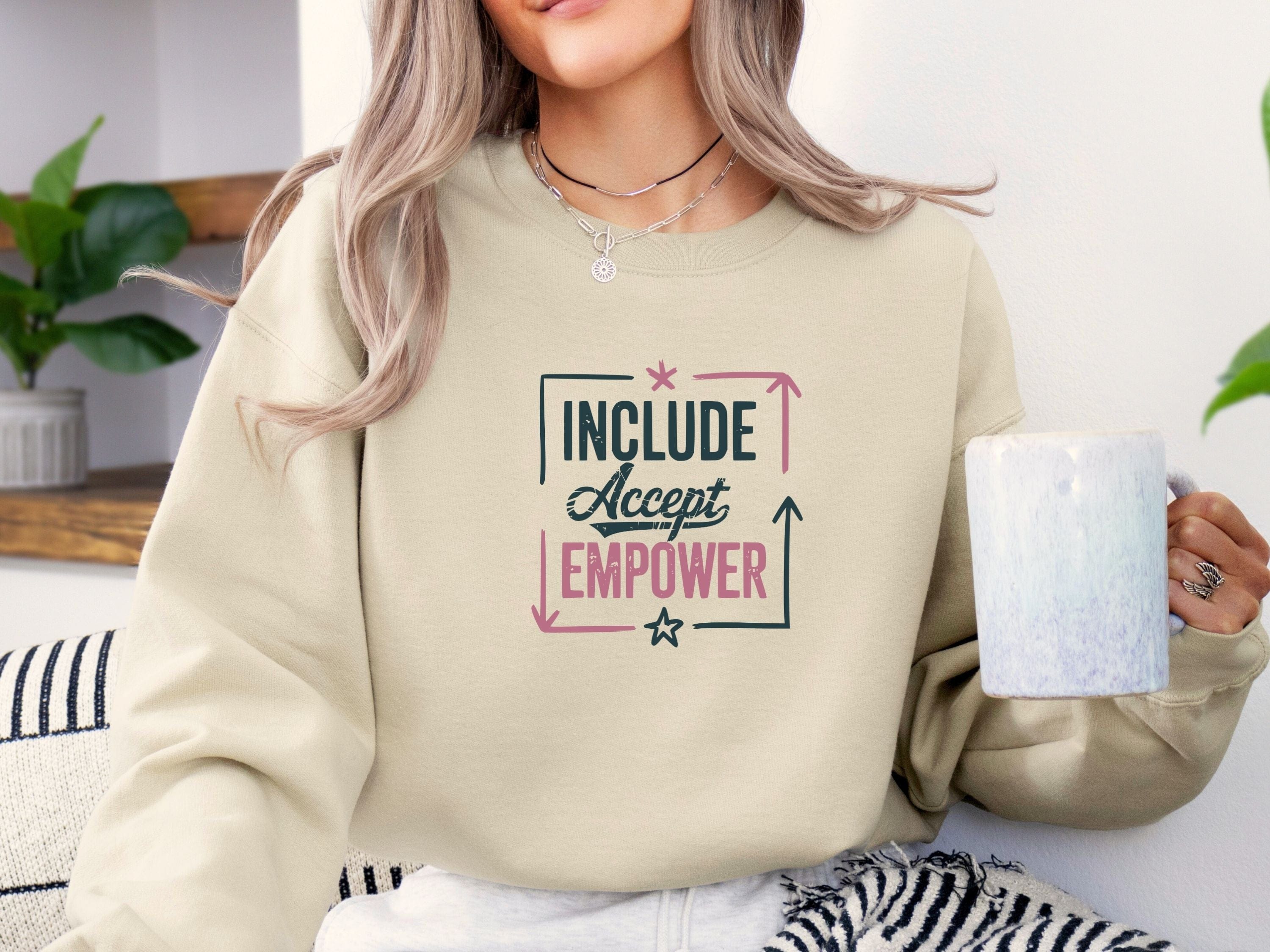Include Accept Empower Sweatshirt-Neurodiversity, ADHD & Autism Awareness & Acceptance Sweatshirt by Daily Bloom