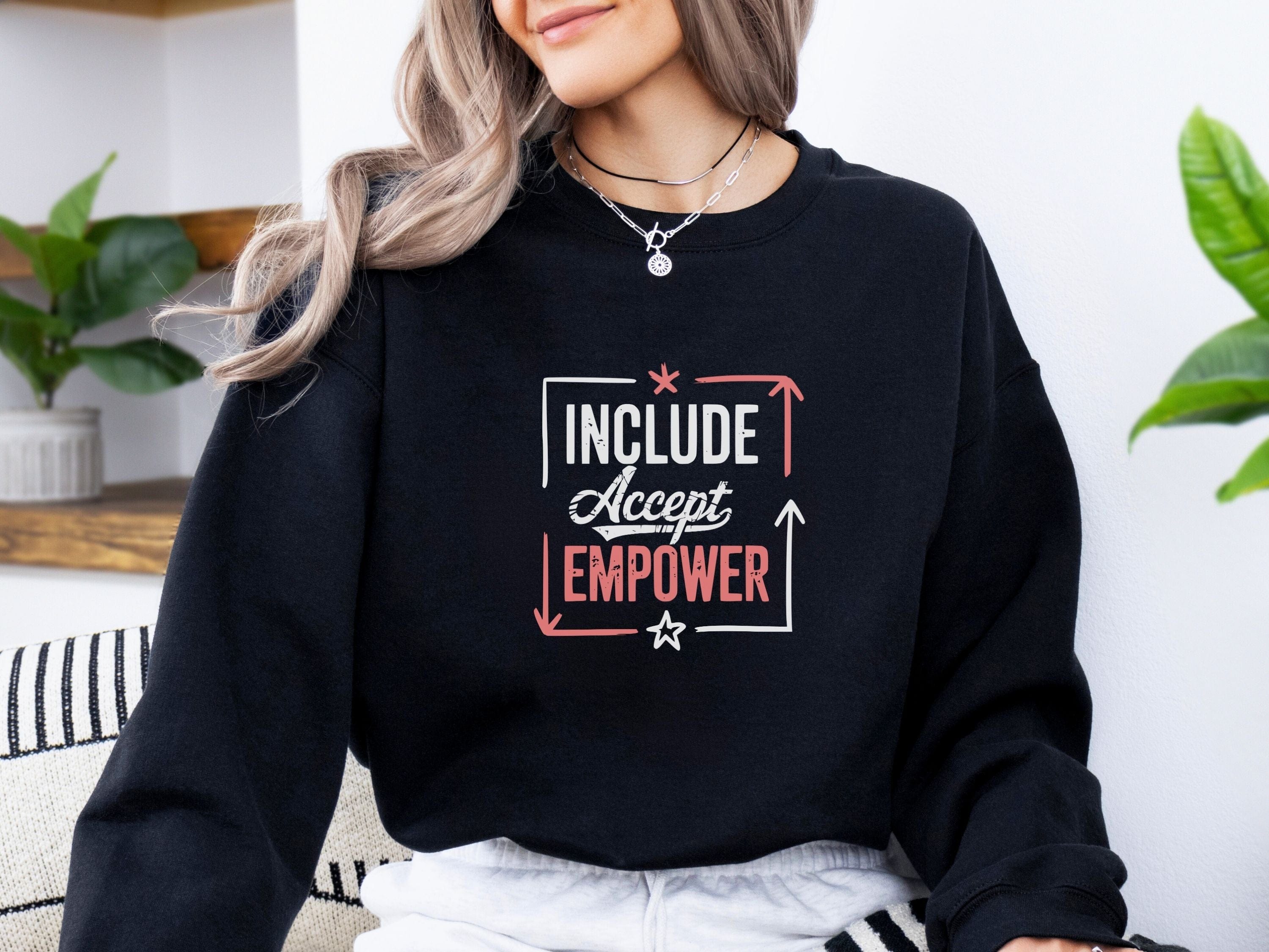 Include Accept Empower Sweatshirt-Neurodiversity, ADHD & Autism Awareness & Acceptance Sweatshirt by Daily Bloom