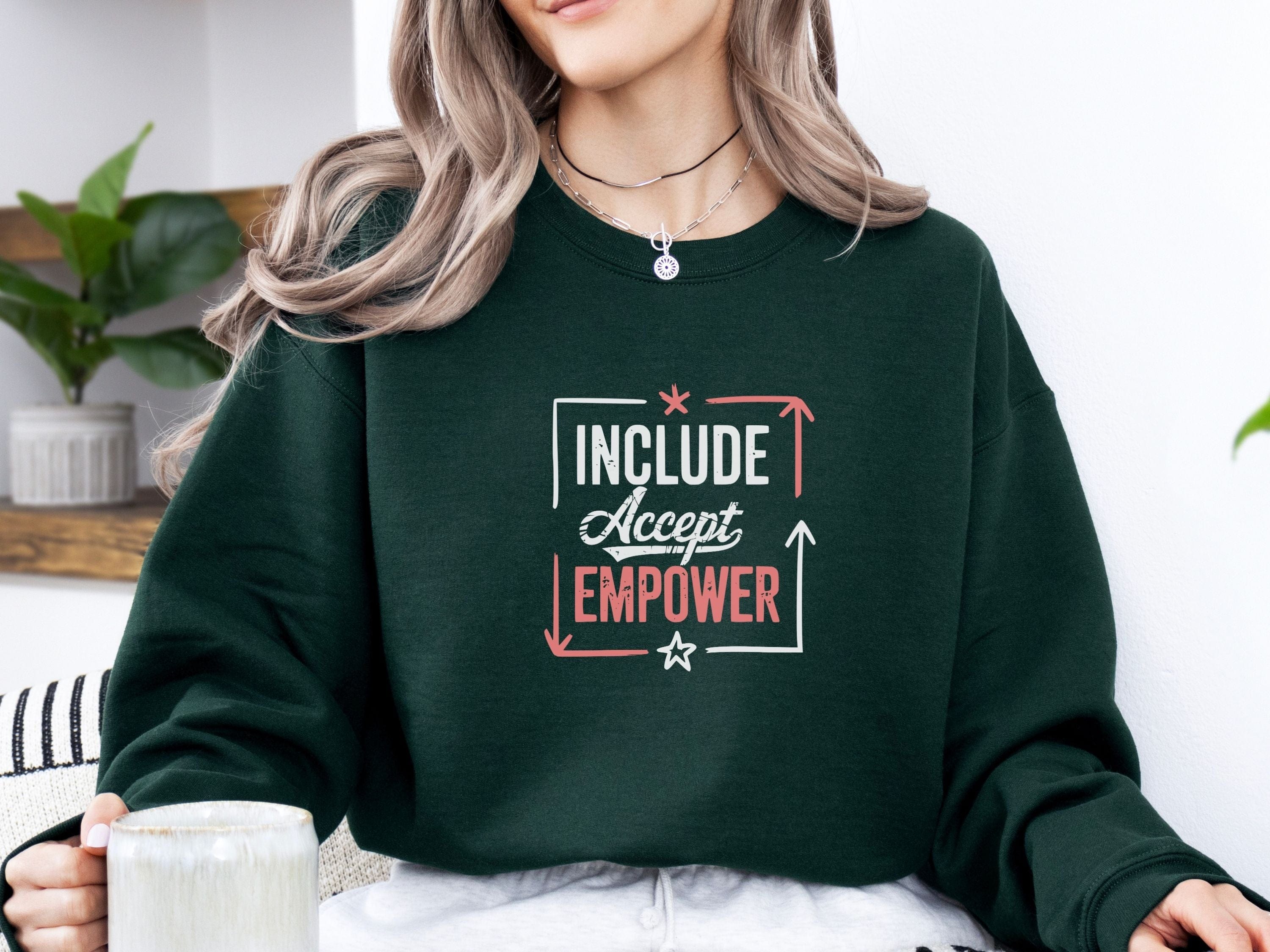Include Accept Empower Sweatshirt-Neurodiversity, ADHD & Autism Awareness & Acceptance Sweatshirt by Daily Bloom