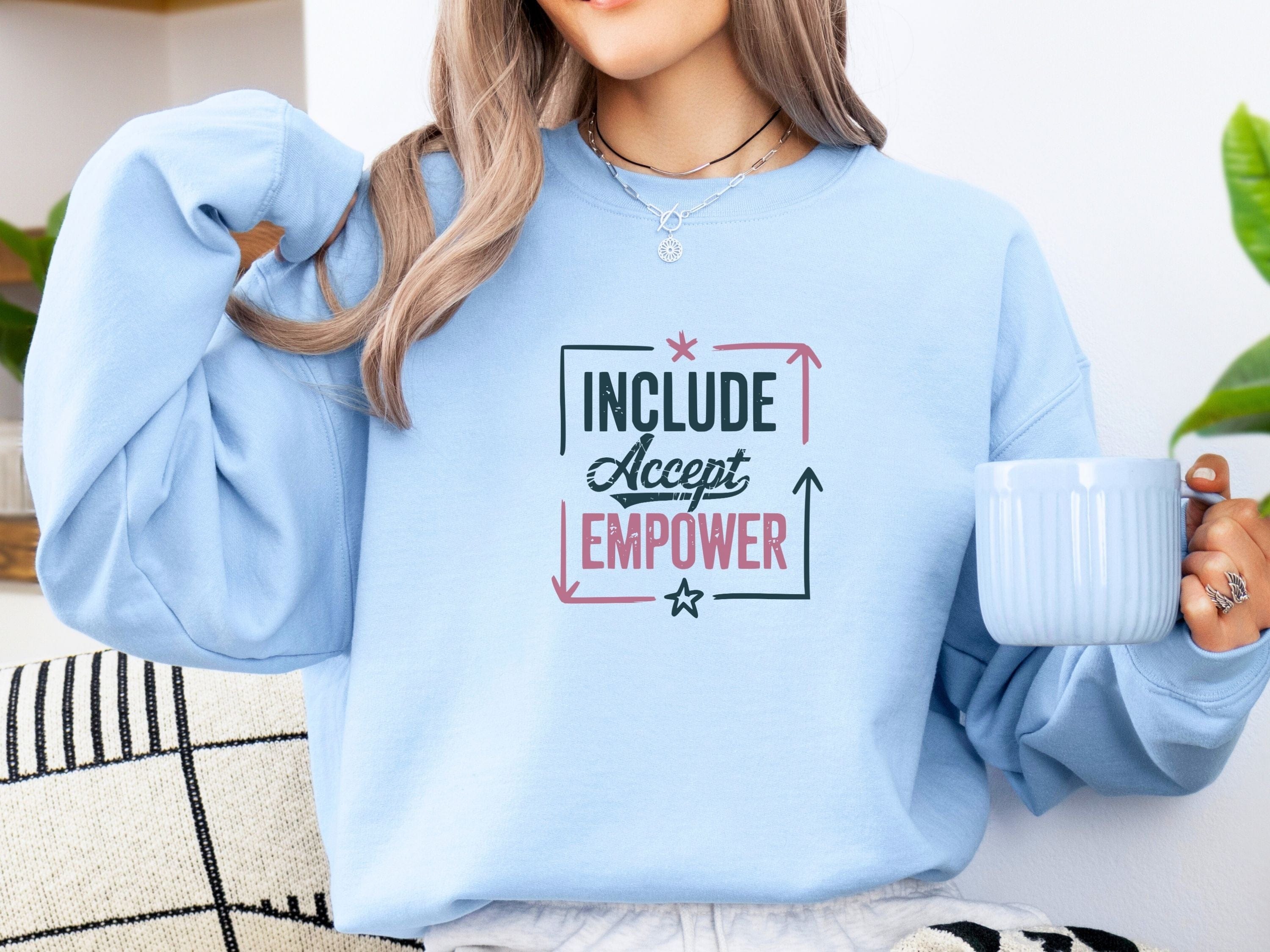 Include Accept Empower Sweatshirt-Neurodiversity, ADHD & Autism Awareness & Acceptance Sweatshirt by Daily Bloom