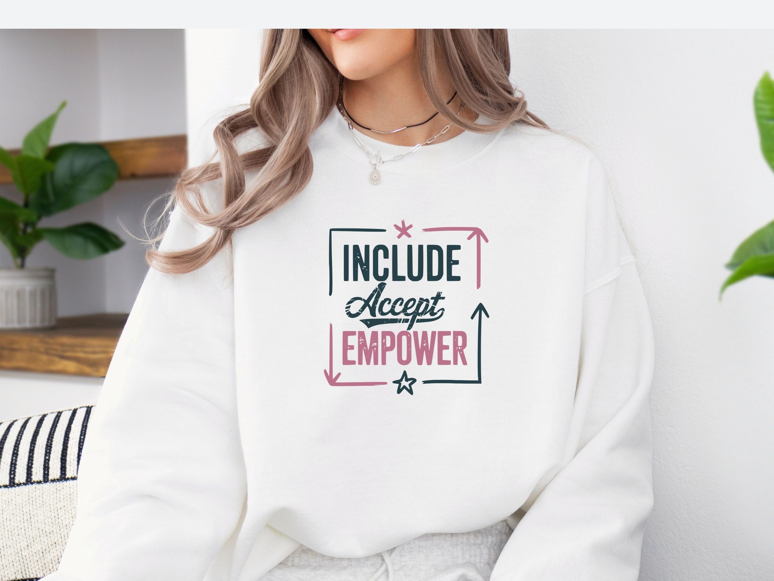 Include Accept Empower Sweatshirt-Neurodiversity, ADHD & Autism Awareness & Acceptance Sweatshirt by Daily Bloom