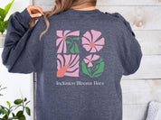 Inclusion Blooms Here Sweatshirt-Neurodiversity, ADHD & Autism Awareness & Acceptance Sweatshirt by Daily Bloom