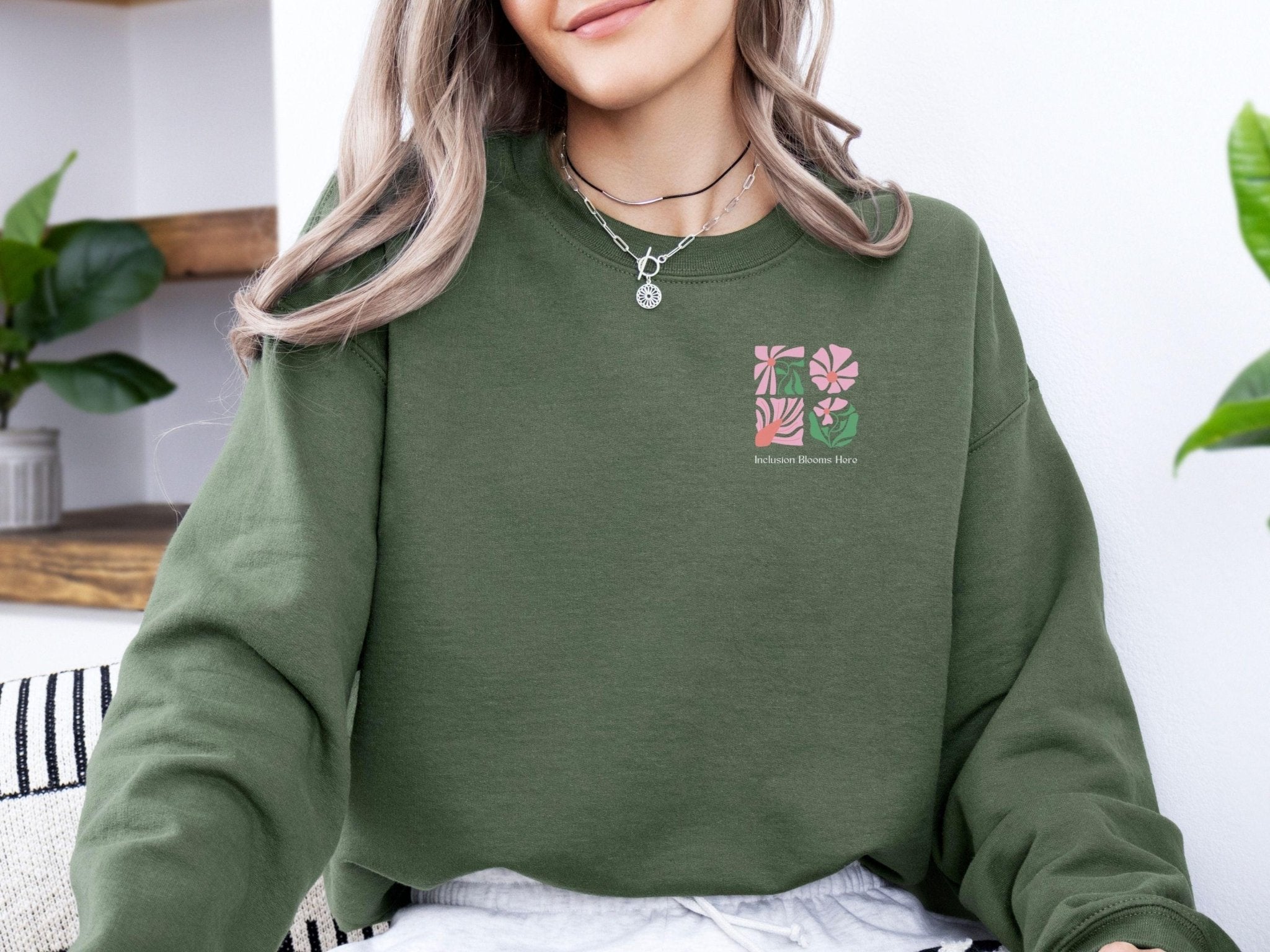 Autism Sweatshirt - Inclusion Blooms Here Sweatshirt - Daily Bloom