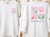 Inclusion Blooms Here Sweatshirt-White-Neurodiversity, ADHD & Autism Awareness & Acceptance Sweatshirt by Daily Bloom