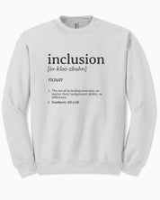 Inclusion Definition - Southern Style Sweatshirt-White-Neurodiversity, ADHD & Autism Awareness & Acceptance Sweatshirt by Daily Bloom