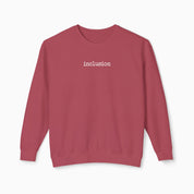 Autism Sweatshirt By Daily Bloom Inclusion Statement Comfort Colors Lightweight Sweatshirt Crimson / S