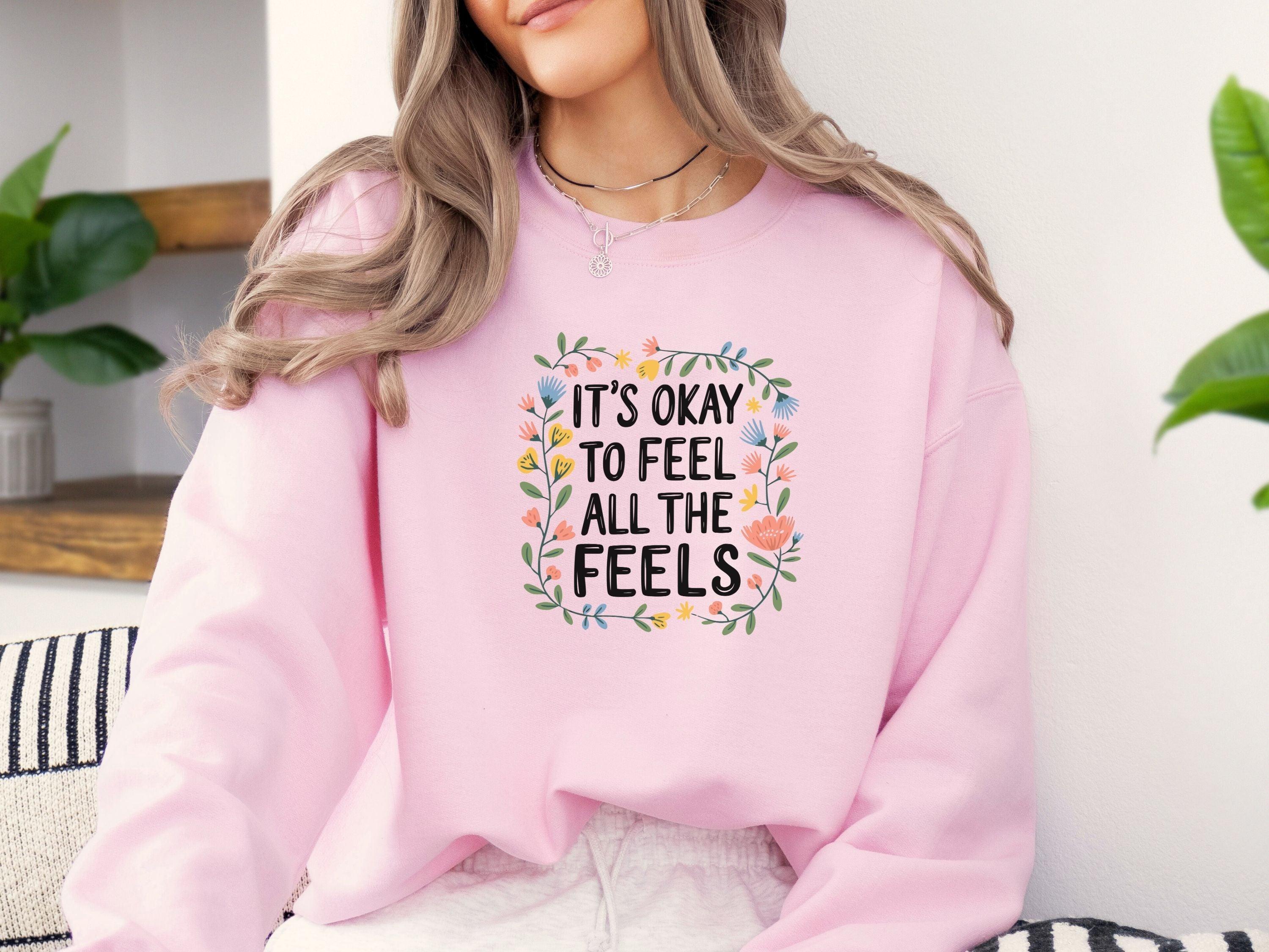 It's Okay To Feel All The Feels Sweatshirt-Neurodiversity, ADHD & Autism Awareness & Acceptance Sweatshirt by Daily Bloom