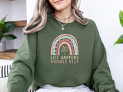 Life Happens Visuals Help Sweatshirt-Neurodiversity, ADHD & Autism Awareness & Acceptance Sweatshirt by Daily Bloom