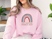 Life Happens Visuals Help Sweatshirt-Neurodiversity, ADHD & Autism Awareness & Acceptance Sweatshirt by Daily Bloom