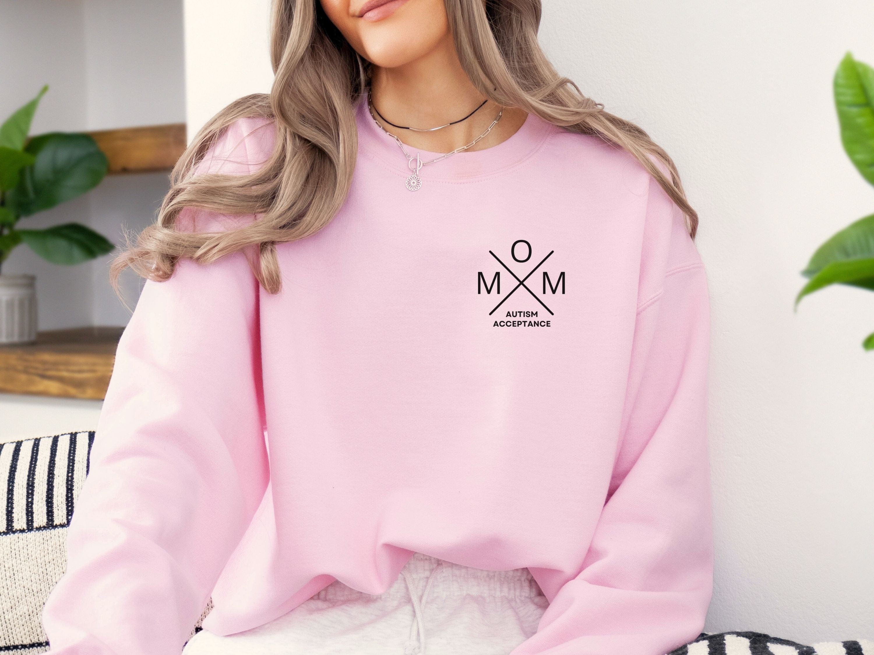 Mom Cross Sweatshirt-Neurodiversity, ADHD & Autism Awareness & Acceptance Sweatshirt by Daily Bloom