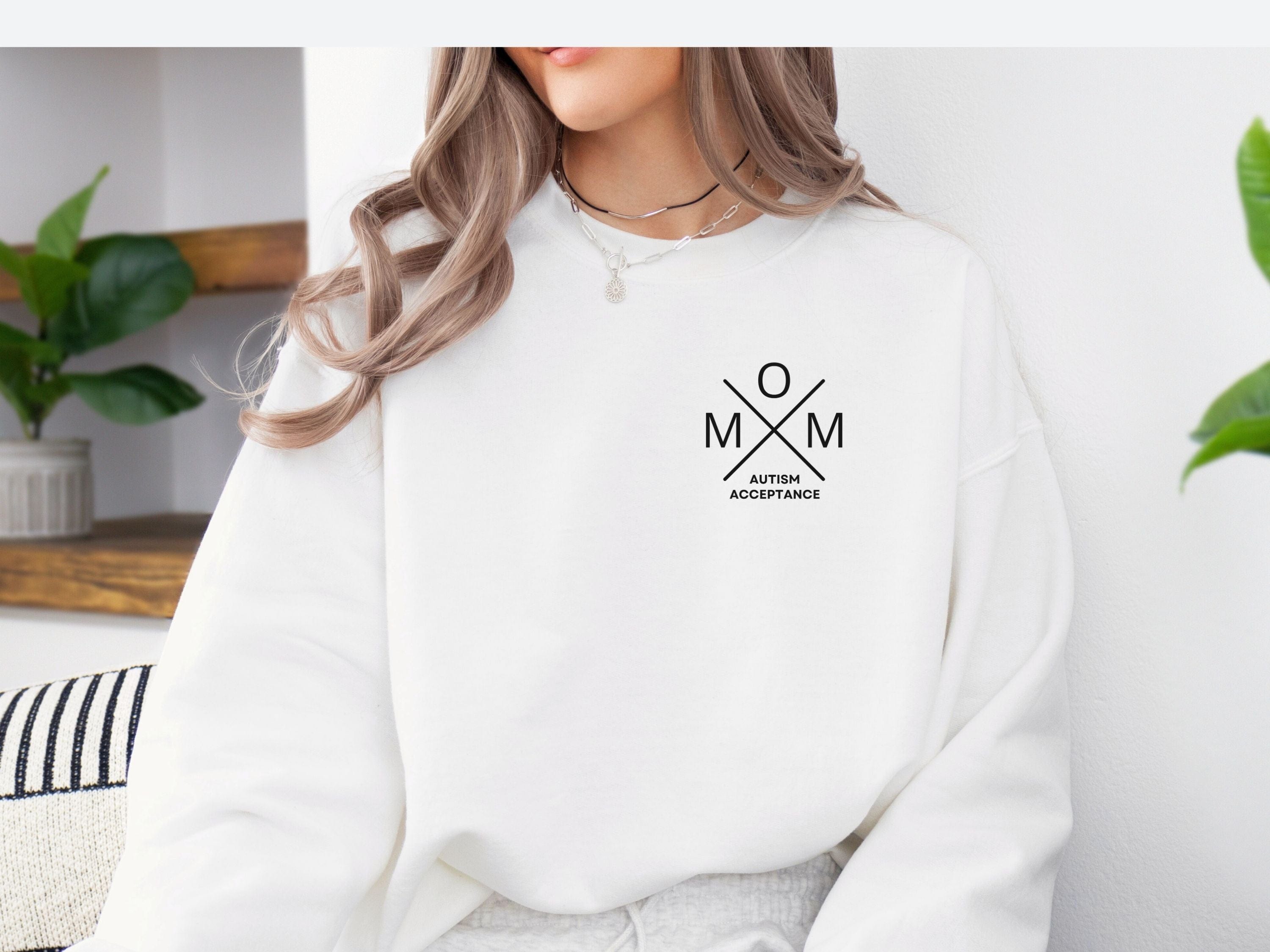 Mom Cross Sweatshirt-Neurodiversity, ADHD & Autism Awareness & Acceptance Sweatshirt by Daily Bloom