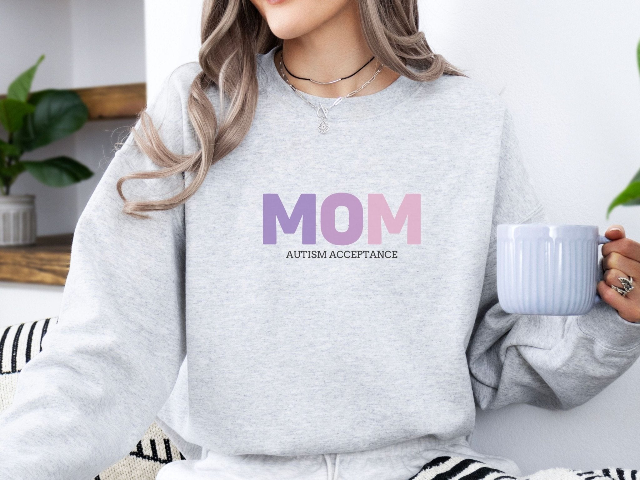 Autism Sweatshirt - Mom Gradient Sweatshirt - Daily Bloom