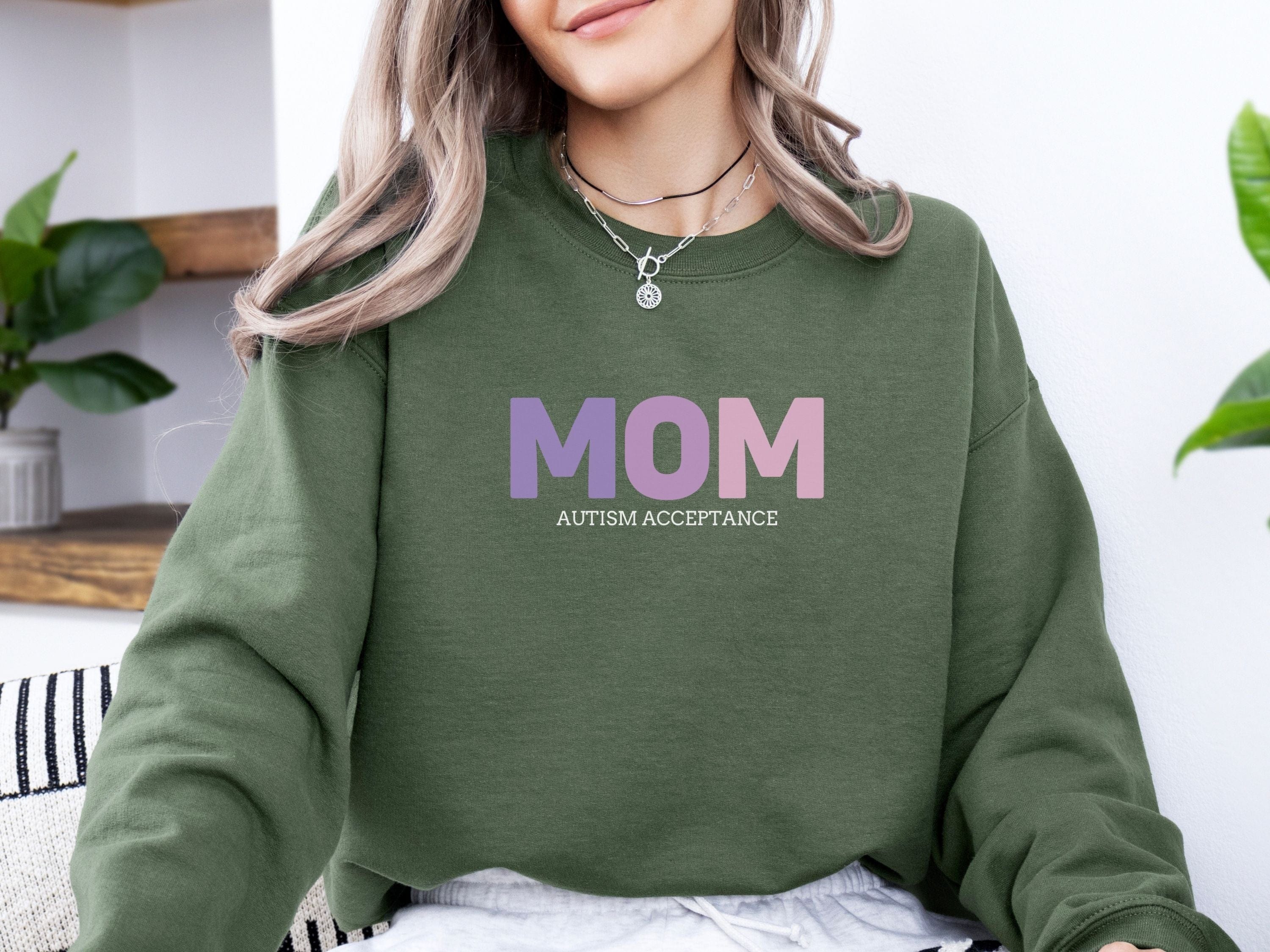 Mom Gradient Sweatshirt-Neurodiversity, ADHD & Autism Awareness & Acceptance Sweatshirt by Daily Bloom