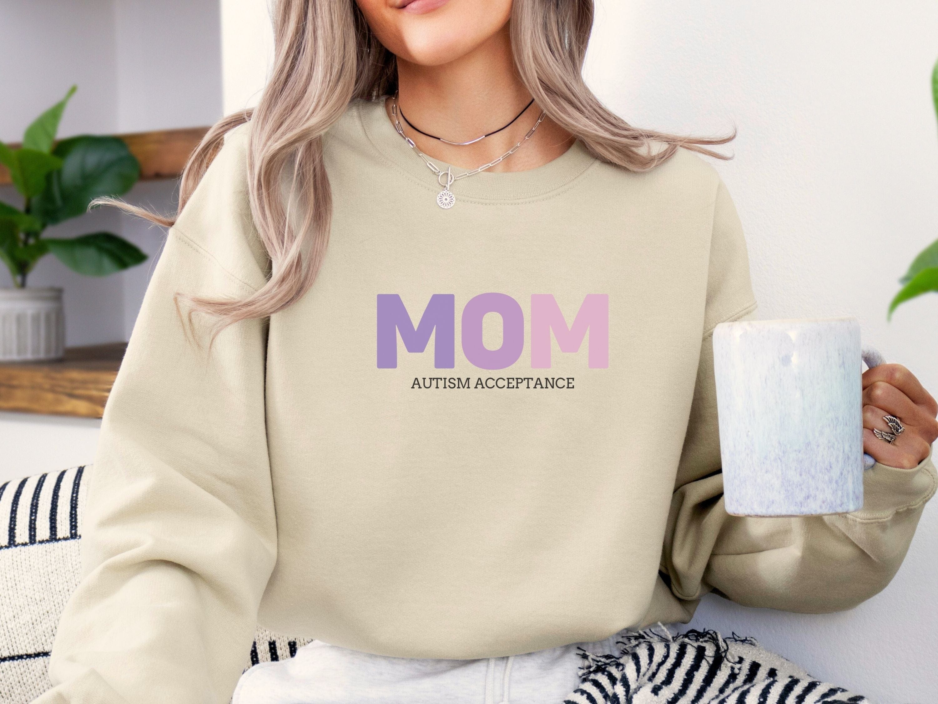 Mom Gradient Sweatshirt-Neurodiversity, ADHD & Autism Awareness & Acceptance Sweatshirt by Daily Bloom