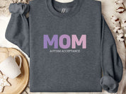 Mom Gradient Sweatshirt-Dark Heather-Neurodiversity, ADHD & Autism Awareness & Acceptance Sweatshirt by Daily Bloom
