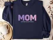 Mom Gradient Sweatshirt-Navy-Neurodiversity, ADHD & Autism Awareness & Acceptance Sweatshirt by Daily Bloom
