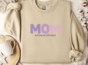 Mom Gradient Sweatshirt-Sand-Neurodiversity, ADHD & Autism Awareness & Acceptance Sweatshirt by Daily Bloom