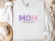 Mom Gradient Sweatshirt-White-Neurodiversity, ADHD & Autism Awareness & Acceptance Sweatshirt by Daily Bloom