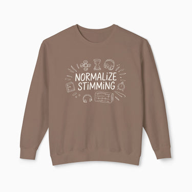 Autism Sweatshirt - Normalize Stimming Comfort Colors Lightweight Sweatshirt - Daily Bloom