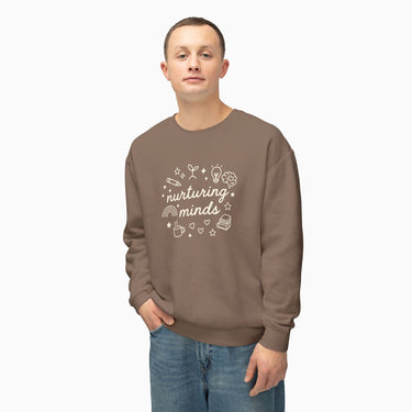 Autism Sweatshirt - Nurturing Minds Comfort Colors Lightweight Sweatshirt - Daily Bloom
