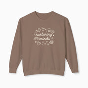Autism Sweatshirt By Daily Bloom Nurturing Minds Comfort Colors Lightweight Sweatshirt Espresso / S