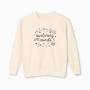 Autism Sweatshirt By Daily Bloom Nurturing Minds Comfort Colors Lightweight Sweatshirt Ivory / S