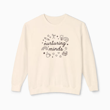 Autism Sweatshirt - Nurturing Minds Comfort Colors Lightweight Sweatshirt - Daily Bloom