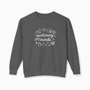 Autism Sweatshirt By Daily Bloom Nurturing Minds Comfort Colors Lightweight Sweatshirt Pepper / S