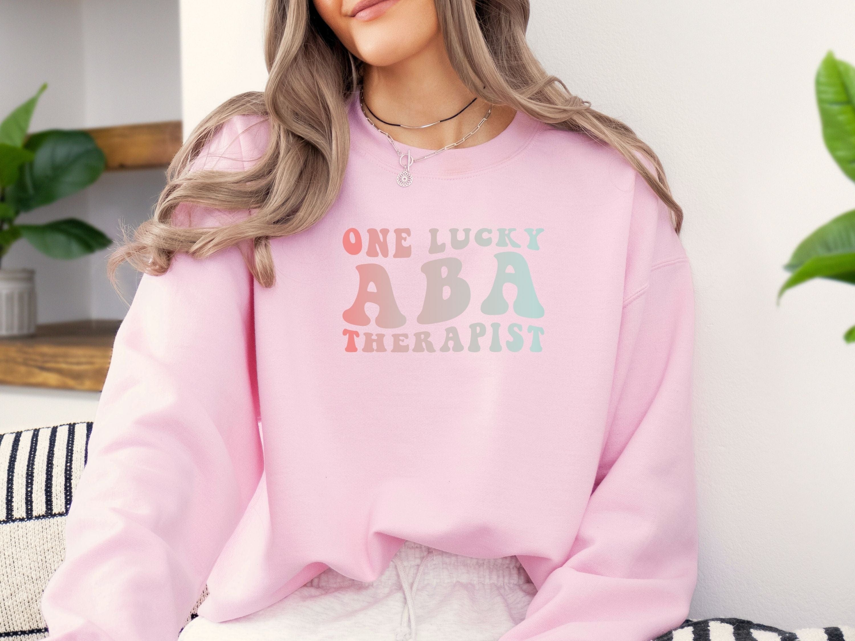 One Lucky ABA Therapist Sweatshirt-Neurodiversity, ADHD & Autism Awareness & Acceptance Sweatshirt by Daily Bloom