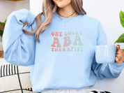 One Lucky ABA Therapist Sweatshirt-Neurodiversity, ADHD & Autism Awareness & Acceptance Sweatshirt by Daily Bloom