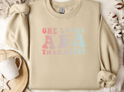 One Lucky ABA Therapist Sweatshirt-Sand-Neurodiversity, ADHD & Autism Awareness & Acceptance Sweatshirt by Daily Bloom