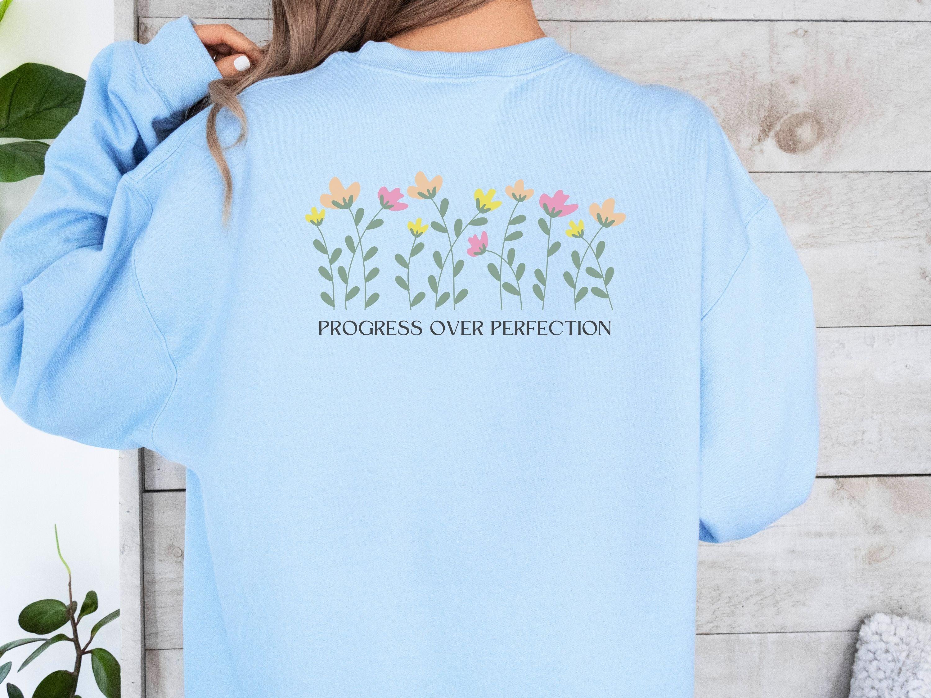 Progress Over Perfection Sweatshirt-Neurodiversity, ADHD & Autism Awareness & Acceptance Sweatshirt by Daily Bloom